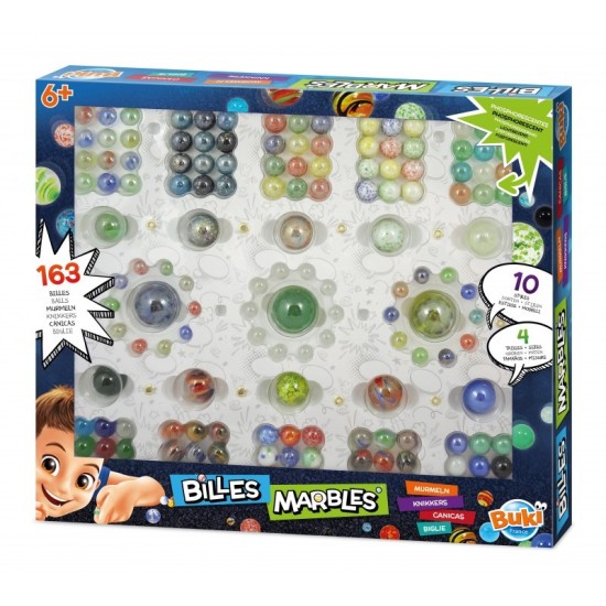 Box Of 163 Marbles -BUKI France PM855