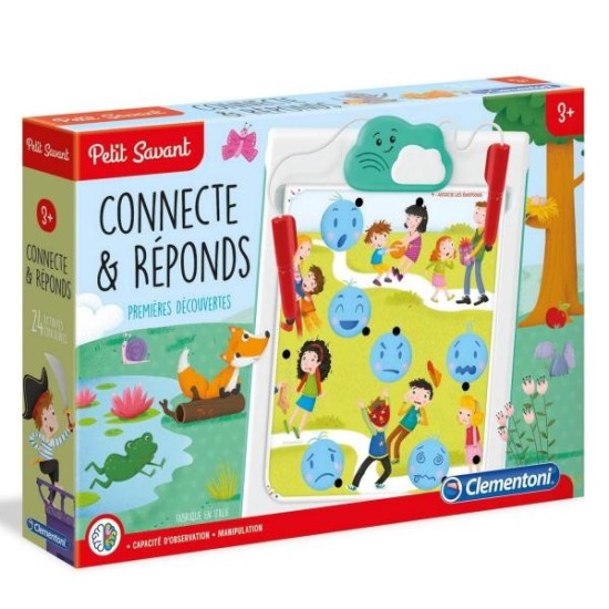 Connecte et Réponds - Premières découvertes Montessori -Clementoni 52452