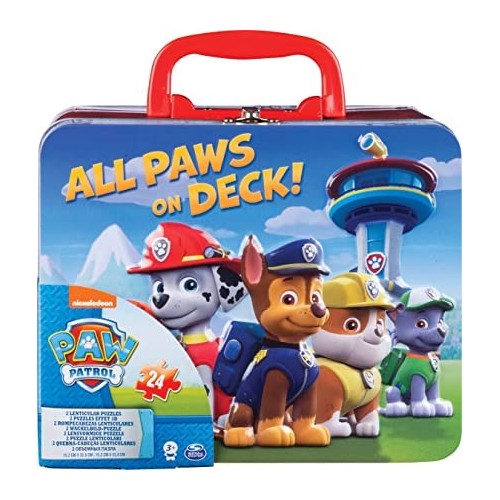 GRANDE VALISETTE METAL 2 PUZZLES LENTICULAIRES Paw Patrol- SPIN MASTER 20080378