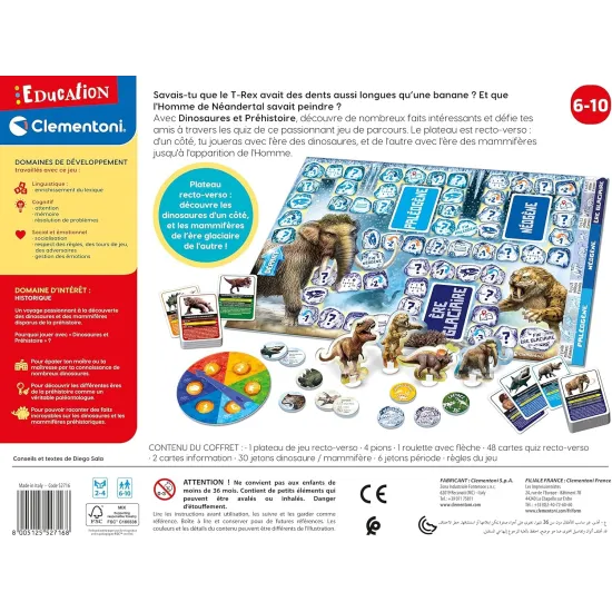 Dinosaures et préhistoire Clementoni - 52716
