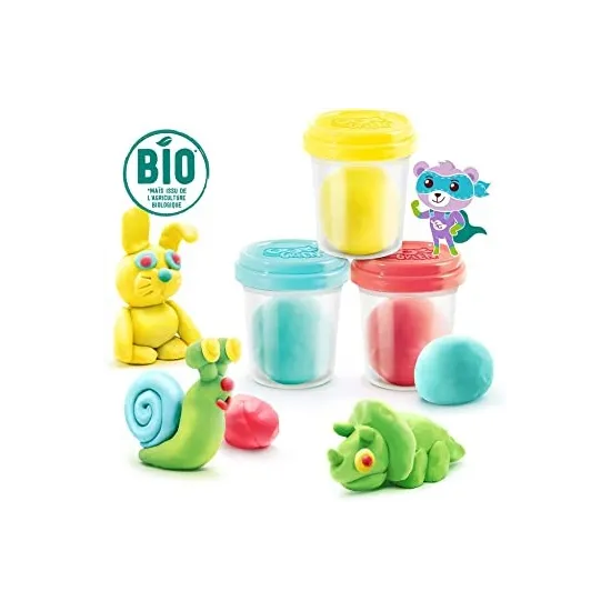 Pates à modeler Bio de 4 pots - Canal Toys ECO007