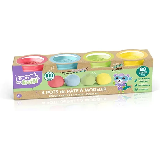 Pates à modeler Bio de 4 pots - Canal Toys ECO007